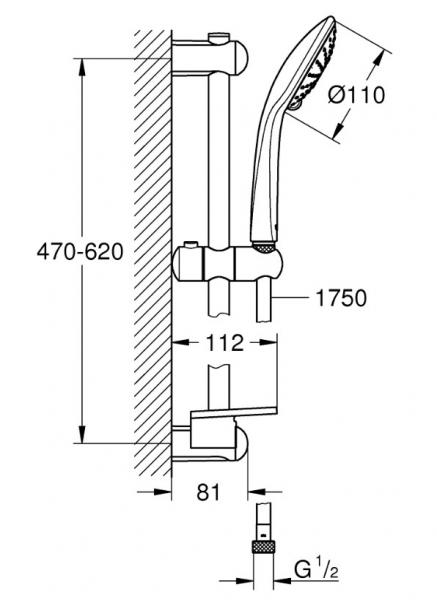 Grohe Euphoria 110 ECO bruses&aelig;t - 2 spray