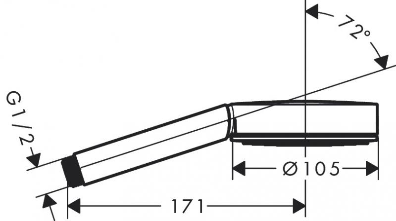 Hansgrohe Pulsify S 1jet h&aring;ndbruser - Krom