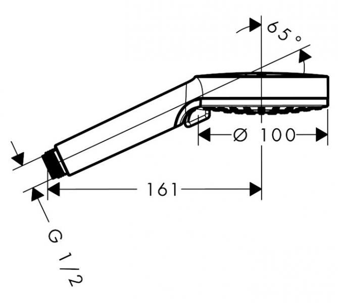hansgrohe Crometta Vario h&aring;ndbruser - Hvid/krom