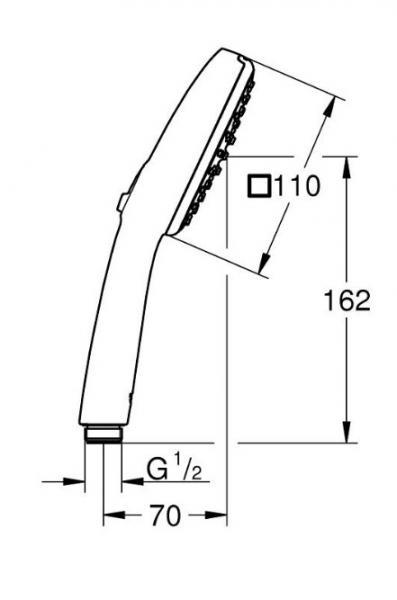 Grohe Vitalio Comfort 110 h&aring;ndbruser 2 sprays