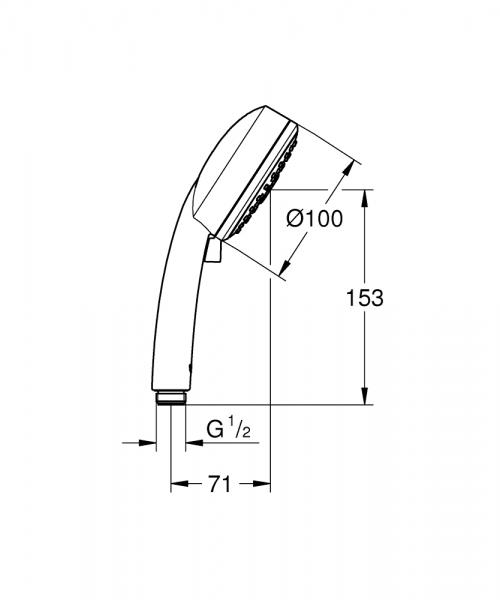 Grohe Vitalio Comfort 100 h&aring;ndbruser - Krom