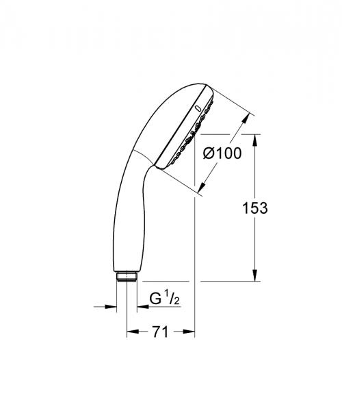 Grohe Vitalio Start 100 h&aring;ndbruser - Krom