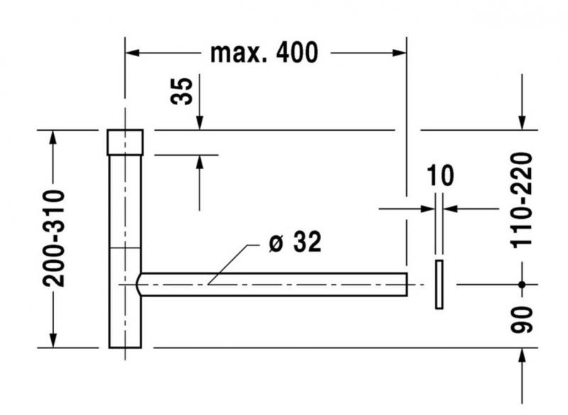 Duravit Design vandl&aring;s - Mat sort