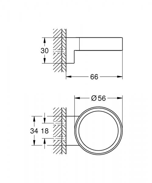Grohe Selection holder - B&oslash;rstet hard graphite