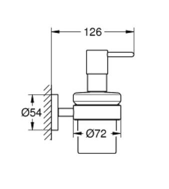 Grohe Essentials s&aelig;bedispenser inkl. holder - Steel