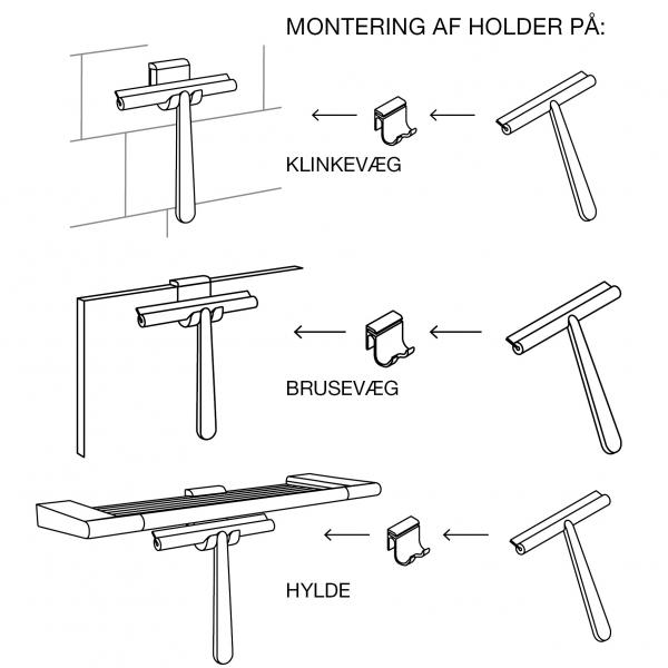 Pressalit Style badskraber - B&oslash;rstet messing