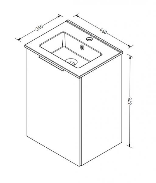 Sanibell Online 46 mini m&oslash;bels&aelig;t - Flatpack - Mat gr&aring;