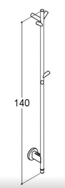 Dansani Hydra h&aring;ndkl&aelig;det&oslash;rrer - 7,5x140 cm - Poleret rustfrit st&aring;l