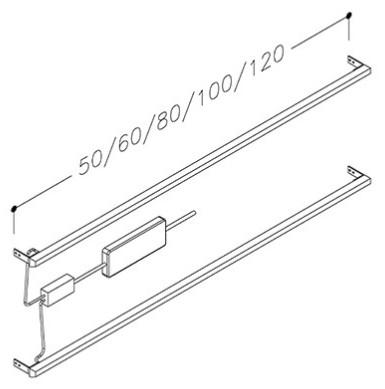 Str&oslash;mberg LED-belysning til skuffer - 1000mm