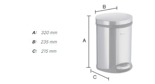 Smedbo Outline Lite pedalspand 6L - St&aring;l