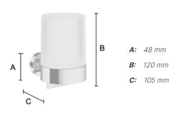 Smedbo Home s&aelig;bedispenser til v&aelig;g - Krom