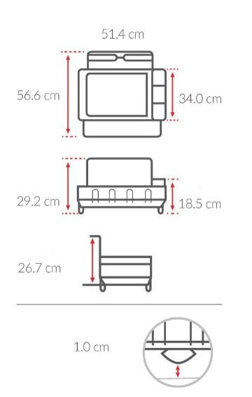 Simplehuman opvaskebakke m/st&aring;lramme - Hvid