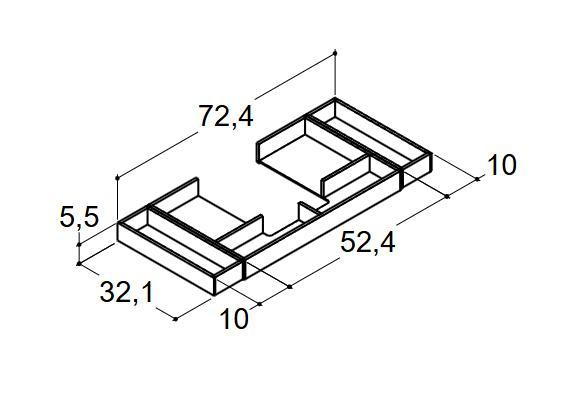 Dansani Mido+ Classic Skuffeindretningspakke topskuffe B80 D44