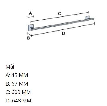 Smedbo House h&aring;ndkl&aelig;destang - Mat sort