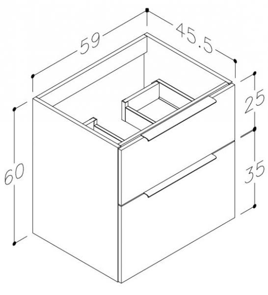 Str&oslash;mberg Altus 60 vaskeskab - Rosa