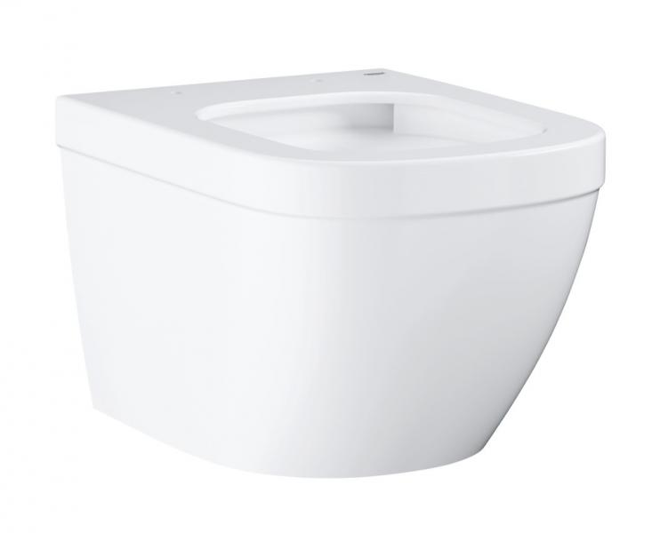 Grohe Euro kompakt Rimless toiletpakke inkl. s&aelig;de m/soft-close, lav cisterne og krom betjening