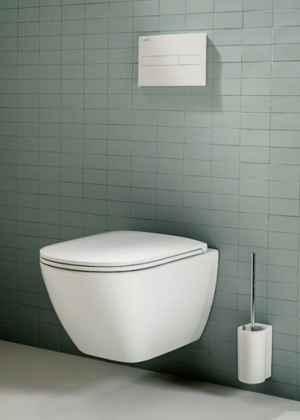 Laufen Lua RIMless toiletpakke inkl. s&aelig;de m/soft-close, cisterne og mat sort betjening