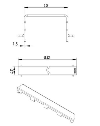 Blucher Waterline 900 mm afl&oslash;b m/Copenhagen Line rist - Sort
