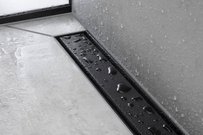 Hansgrohe RainDrain Match Kappes&aelig;t - 120 cm - Mat sort