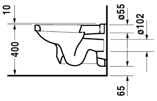 Duravit 1930 v&aelig;gh&aelig;ngt toilet - Wondergliss