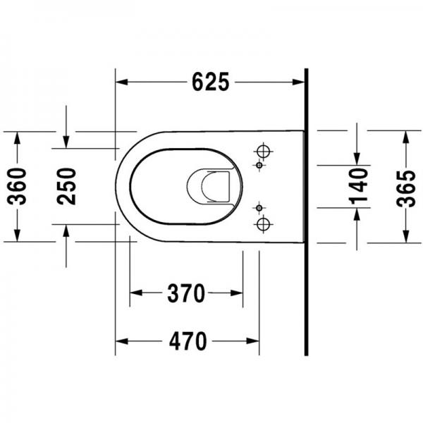 Duravit Darling New Rimless h&aelig;ngesk&aring;l til sensowash s&aelig;de