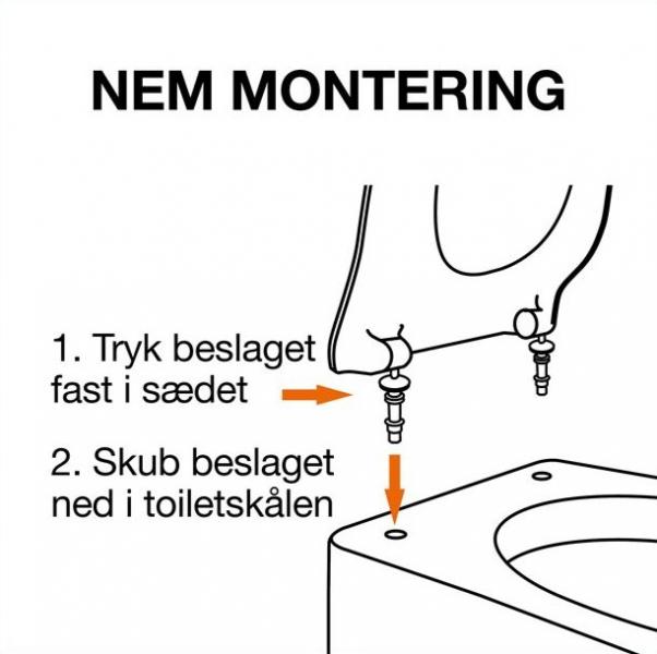 Pressalit Spira 956 toilets&aelig;de m/soft-close og propbeslag - Hvid
