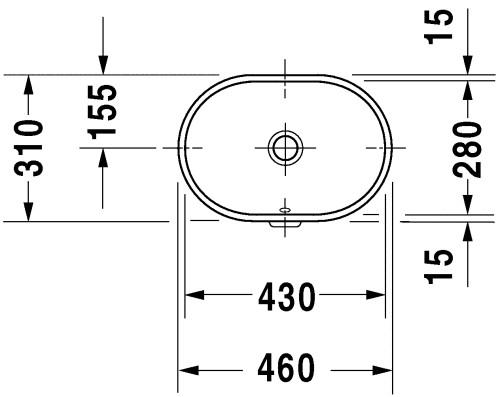 Duravit Foster 43 h&aring;ndvask t/underlimning - Uden hanehul