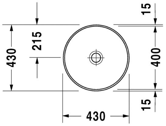 Duravit Architec &Oslash;40 h&aring;ndvask t/underlimning - Uden hanehul