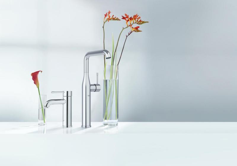 Grohe Essence New h&aring;ndvaskarmatur u/bundventil - B&oslash;rstet hard graphite