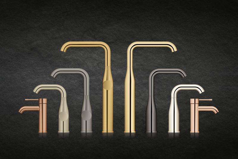 Outlet - Grohe Essence New h&aring;ndvaskarmatur u/bundventil - Poleret warm sunset