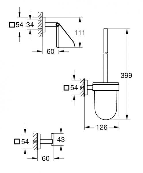 Grohe Start Cube tilbeh&oslash;rss&aelig;t 3 i 1 - Supersteel