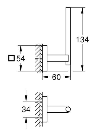 Grohe Start Cube reservepapirholder - Supersteel
