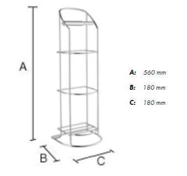 Beslagsboden fritst&aring;ende toiletpapirholder - Dobbelt - Krom