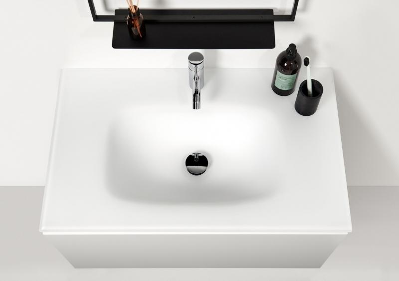 Bath 81 m&oslash;belvask i glas - Mat hvid