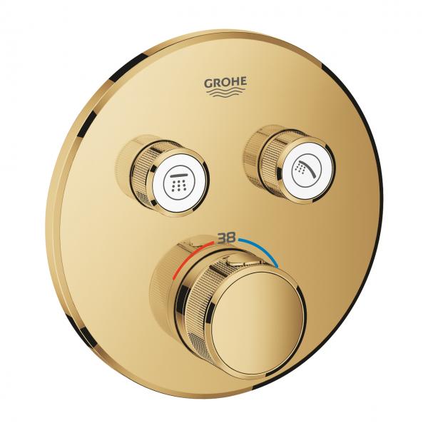 Grohe SmartControl komplet brusesystem m/Rainshower 310 hovedbruser t/indbygning - Poleret Cool Sunrise