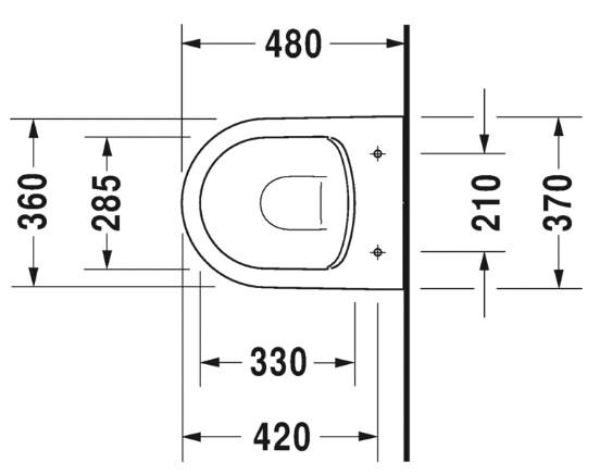 Duravit Me by Starck Compact Rimless hvid mat toiletpakke inkl. s&aelig;de m/softclose, cisterne, wondergliss og mat sort betjening