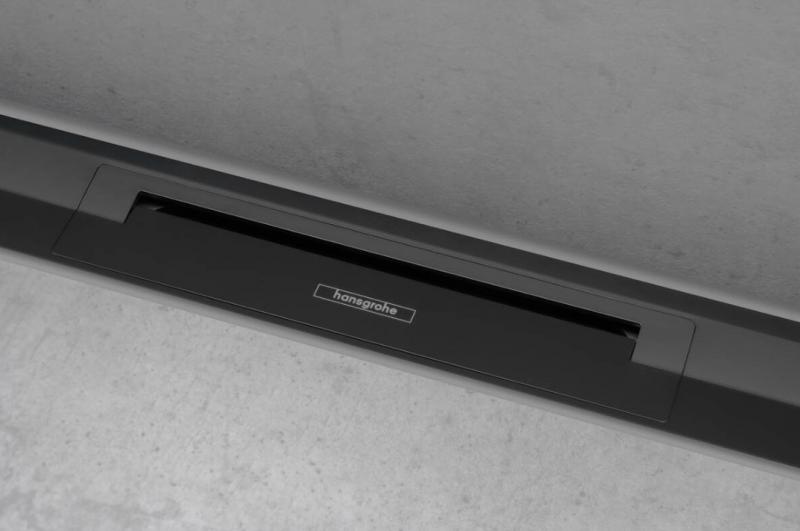 Hansgrohe RainDrain Flex afl&oslash;b (kan afkortes) t/bagv&aelig;g - 80 - Mat sort