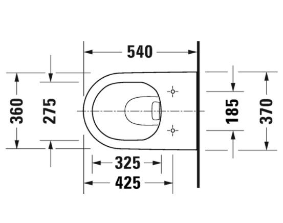 Duravit D-Neo v&aelig;gh&aelig;ngt toilet RIMless 370x400x540mm