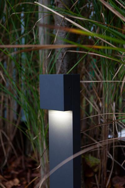 Lutec Architectural Gemini XF standerlampe 4000K - M&oslash;rk gr&aring;