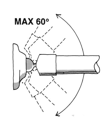 Van Der P Erica2000 Flexi-konsol +/-60&ordm; til skr&aring;/sk&aelig;ve v&aelig;gge - Hvid