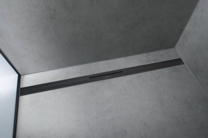 Hansgrohe RainDrain Flex kappes&aelig;t frit i gulv - 100 cm - Mat sort