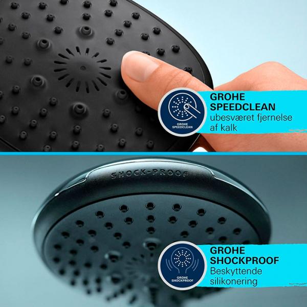 Grohe Vitalio Start 110 bruses&aelig;t 2 sprays inkl. brusehylde