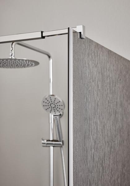 Hafa Infinity bruseniche m/fast v&aelig;g - Lace glas - Krom - 90x90 cm