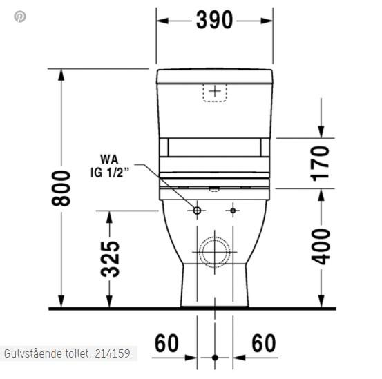 Duravit Starck 3 gulvtoilet m/wondergliss til sensowash s&aelig;de